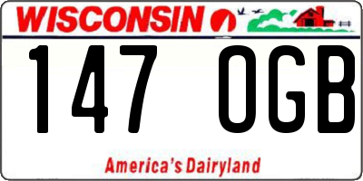 WI license plate 147OGB
