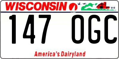 WI license plate 147OGC