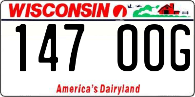 WI license plate 147OOG