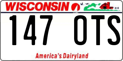 WI license plate 147OTS