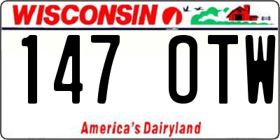 WI license plate 147OTW
