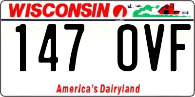 WI license plate 147OVF