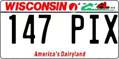 WI license plate 147PIX