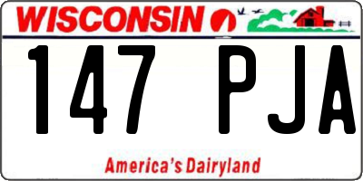 WI license plate 147PJA