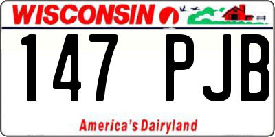 WI license plate 147PJB
