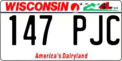 WI license plate 147PJC