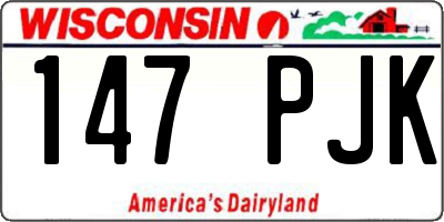 WI license plate 147PJK