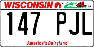 WI license plate 147PJL