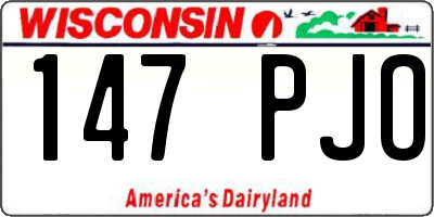 WI license plate 147PJO