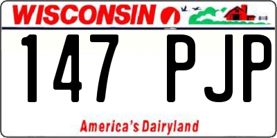 WI license plate 147PJP