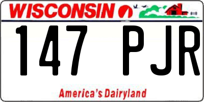 WI license plate 147PJR