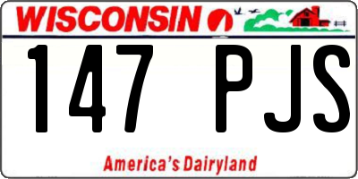 WI license plate 147PJS