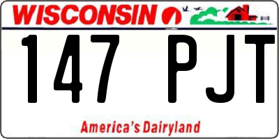 WI license plate 147PJT