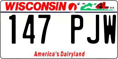 WI license plate 147PJW