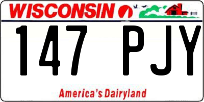 WI license plate 147PJY