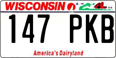 WI license plate 147PKB