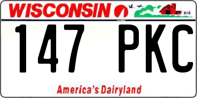 WI license plate 147PKC