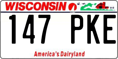 WI license plate 147PKE