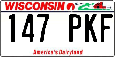 WI license plate 147PKF