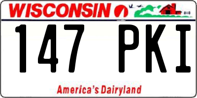 WI license plate 147PKI