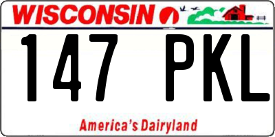 WI license plate 147PKL