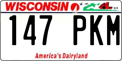WI license plate 147PKM