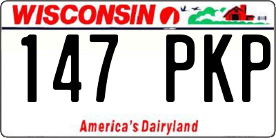 WI license plate 147PKP