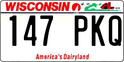 WI license plate 147PKQ
