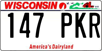 WI license plate 147PKR