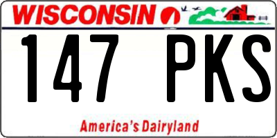 WI license plate 147PKS