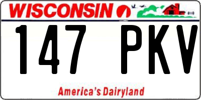 WI license plate 147PKV
