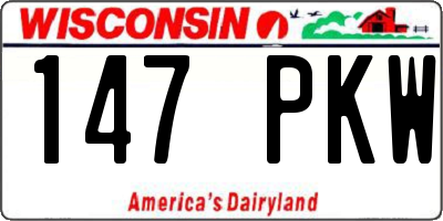 WI license plate 147PKW