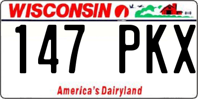WI license plate 147PKX