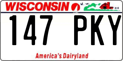 WI license plate 147PKY