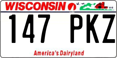 WI license plate 147PKZ