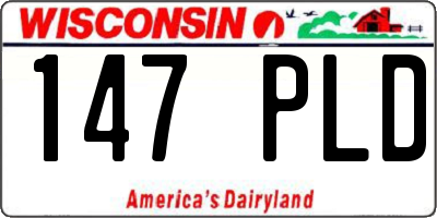 WI license plate 147PLD