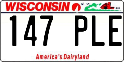 WI license plate 147PLE