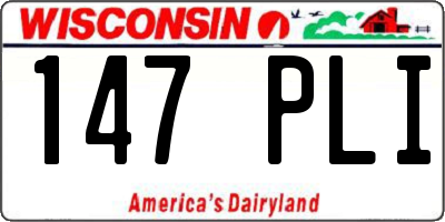 WI license plate 147PLI
