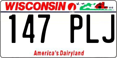WI license plate 147PLJ