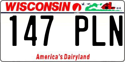 WI license plate 147PLN