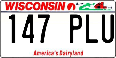 WI license plate 147PLU