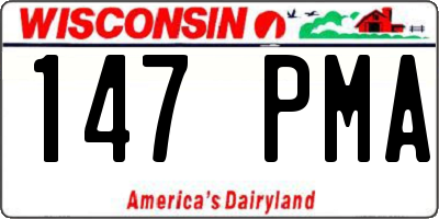 WI license plate 147PMA