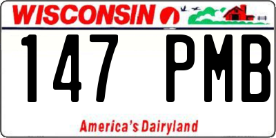 WI license plate 147PMB