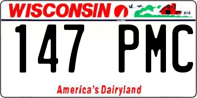 WI license plate 147PMC