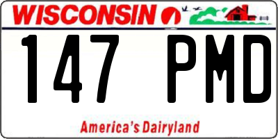 WI license plate 147PMD