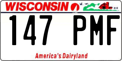 WI license plate 147PMF