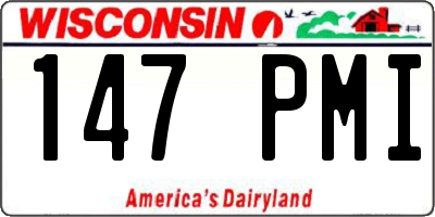 WI license plate 147PMI