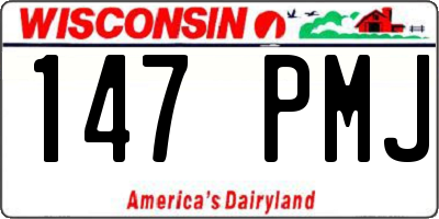 WI license plate 147PMJ