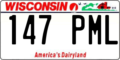 WI license plate 147PML