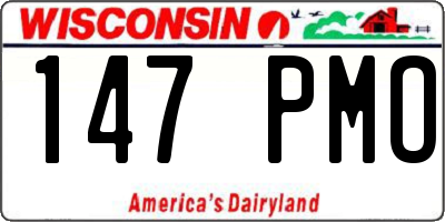 WI license plate 147PMO